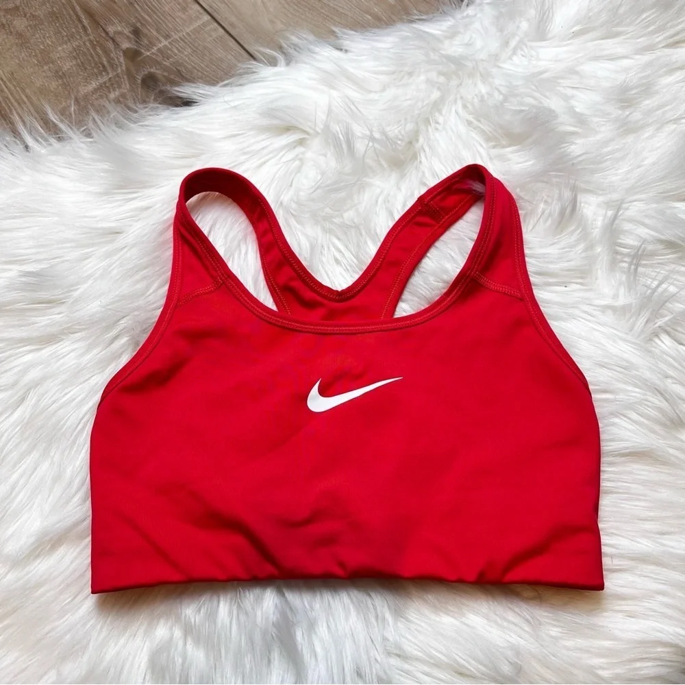 Nike Dri Fit Classic Red Sports Bra. Size S EUC